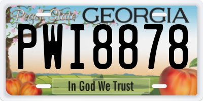 GA license plate PWI8878