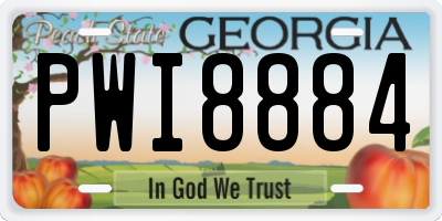 GA license plate PWI8884