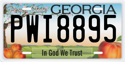 GA license plate PWI8895