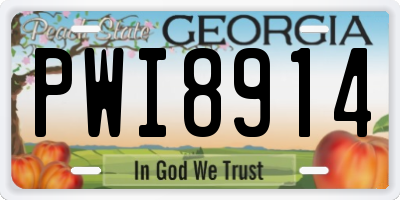 GA license plate PWI8914