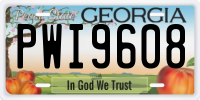 GA license plate PWI9608