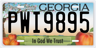 GA license plate PWI9895