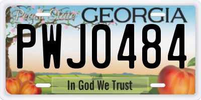 GA license plate PWJ0484