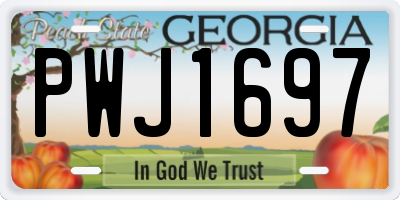 GA license plate PWJ1697