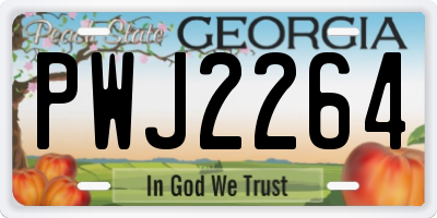 GA license plate PWJ2264