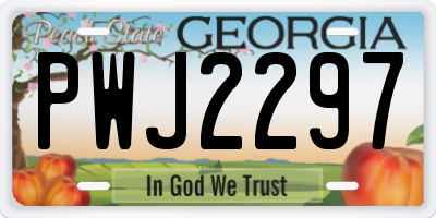 GA license plate PWJ2297