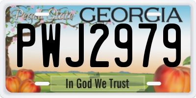 GA license plate PWJ2979