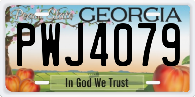 GA license plate PWJ4079