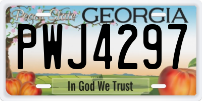 GA license plate PWJ4297