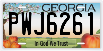 GA license plate PWJ6261