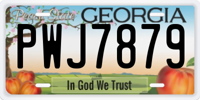 GA license plate PWJ7879