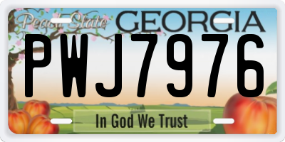 GA license plate PWJ7976
