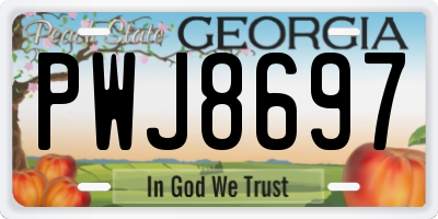 GA license plate PWJ8697