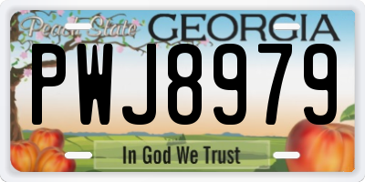GA license plate PWJ8979