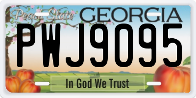 GA license plate PWJ9095