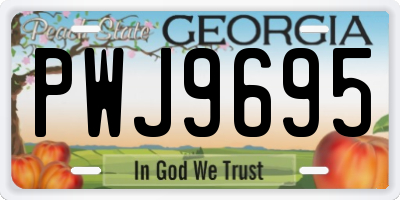 GA license plate PWJ9695