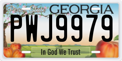 GA license plate PWJ9979