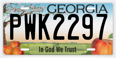 GA license plate PWK2297