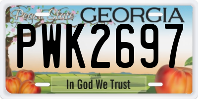GA license plate PWK2697
