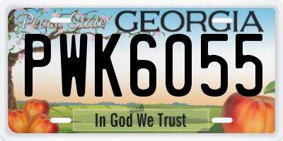 GA license plate PWK6055