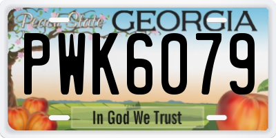 GA license plate PWK6079