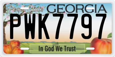 GA license plate PWK7797