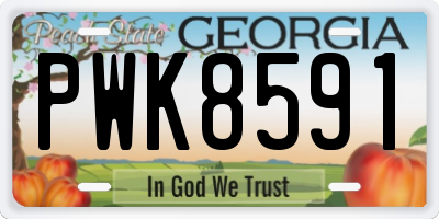 GA license plate PWK8591