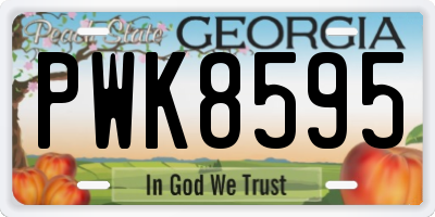 GA license plate PWK8595
