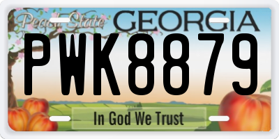 GA license plate PWK8879