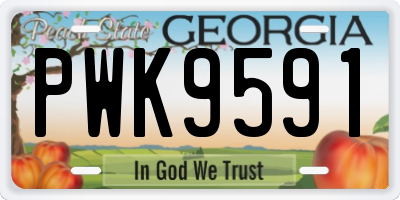 GA license plate PWK9591