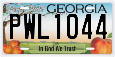 GA license plate PWL1044