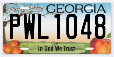GA license plate PWL1048