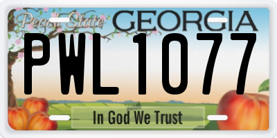 GA license plate PWL1077