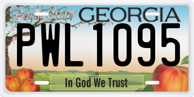 GA license plate PWL1095