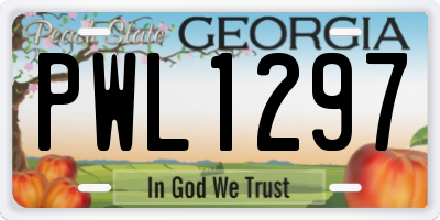 GA license plate PWL1297