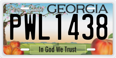 GA license plate PWL1438