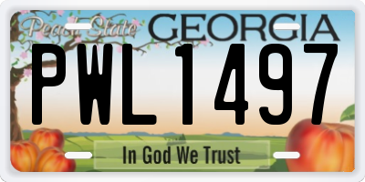 GA license plate PWL1497