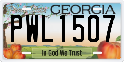 GA license plate PWL1507