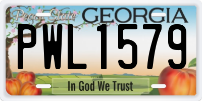 GA license plate PWL1579