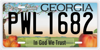 GA license plate PWL1682