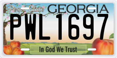 GA license plate PWL1697