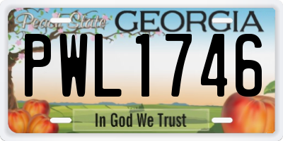 GA license plate PWL1746