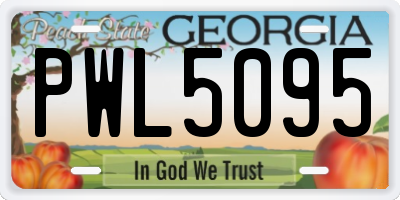 GA license plate PWL5095