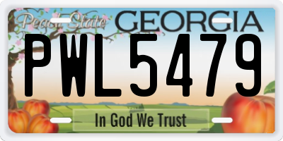 GA license plate PWL5479