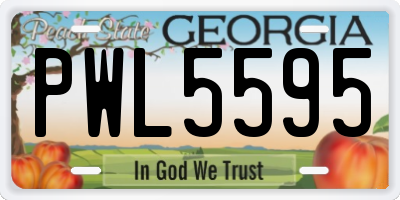 GA license plate PWL5595
