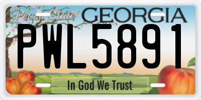 GA license plate PWL5891