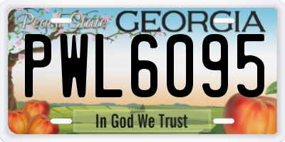 GA license plate PWL6095
