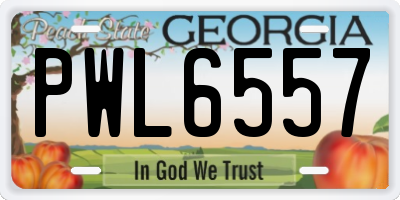 GA license plate PWL6557