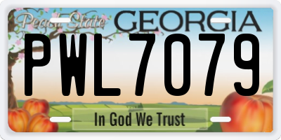 GA license plate PWL7079