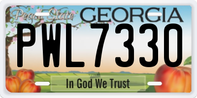 GA license plate PWL7330